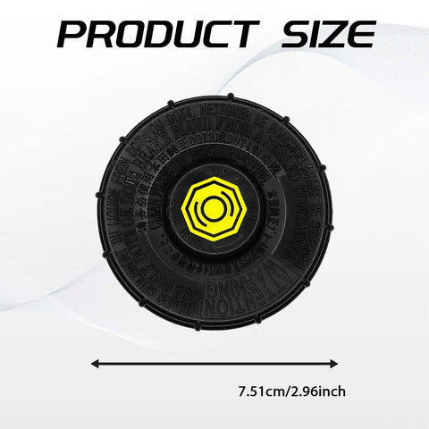Brake Fluid Cap Replacement For Honda Master Cylinder Reservoir That Fits Accord Civic CR V S2000 Like A Glove No Fuss, OEM 46662-SLE-J01 46662-SDC-A02, 7.51cm diameter