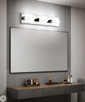 3 Light Chrome LED Bathroom Vanity Light Over Mirror 20 Inch White Dimmable Fixture Sleek Modern Vanity Lighting