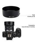 Must Have Reversible ES-65B Lens Hood For RF 50mm F1.8 STM On EOS R6 R5 RP R Cameras, Quick Bayonet Fit, Keeps Glare Down