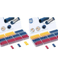 Top Rated Bulk Wire Butt Splice Connectors Kit 400 Count, fully insulated crimp terminals in red blue yellow sizes for wiring