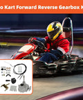 Go Kart Forward Reverse Gearbox Kit Replacement For 2HP-13HP Engine with kit components and go-kart in action