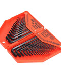 The Ultimate 30 Piece Hex Wrench Set Made From Tough 45 Steel, Featuring Inch And Metric Key Sizes For Any Home Fixer Upper Job Or Furniture Build Without Breaking A Sweat. 30-piece hex key set in orange case, inch and metric sizes, 45 steel