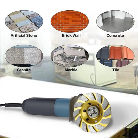 4 Inch Diamond Concrete Grinding Wheel With 12 Segments For Angle Grinder Fast Cutting And Polishing On Concrete Stone Cement And Marble Surfaces A Tough Pro Grade Disc Built For Heavy Duty DIY And Professional Renovations
