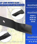 Three Pack 18 Inch Lawn Mower Blades For Gravely 52 Inch Deck Compatible With ZT X ZT XL And ARIENS IKON X IKON XL Replacement Blades