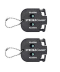 Two Player Golf Score Counter Clicker Kit portable handy stroke counter for easy scoring in competitions, durable plastic, battery free.