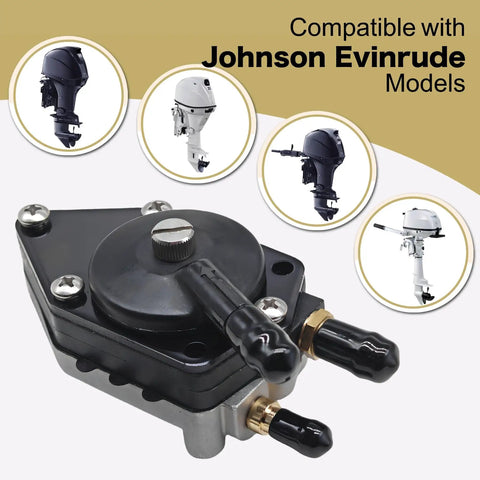 Fuel Pump For Johnson Evinrude OMC Outboard 20 25 30 HP Models Fits 438555 433386 777764 18 7353 Sierra Mallory Replacements