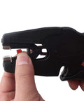 Hand using Automatic Wire Stripper And Cutter 2-In-1 Tool with auto distance positioning for electricians, close-up view.