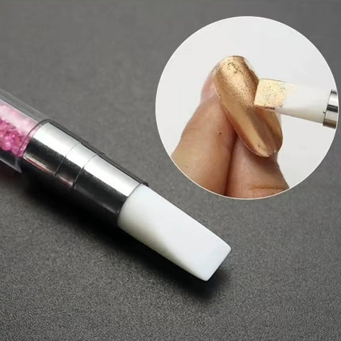 5 Piece Nail Art Sculpture Pen Set Dual Tip Silicone Tools For 3D Design Carving Drawing And Shaping Flexible Silicone Brushes