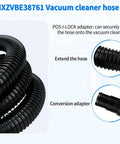 Seven Foot Replacement Hose For Wet Dry Vacuums 1 7 8 Inch Inlet Industrial Grade Vacuum Hose Attachment with adapters