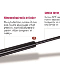 Two Pack Twenty Point Seven Five Inch Rear Liftgate Struts For Trunk Hatch Gas Spring Lift Supports SUV Replacement With Three Year Warranty Durable Easy Install Weather Resistant And Universally Compatible showing gas strut connectors and hydraulic cylinder specifics