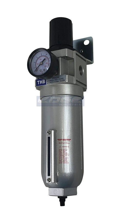 Heavy Duty High Flow Air Pressure Regulator With Particulate Filter And Auto Drain Water Trap For Compressed Air Systems Three