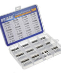 12 Value Slow Blow Glass Fuses Kit With 60 Pieces In Clear Plastic Storage Box 5x20mm 250V Assortment From 0.5A To 10A