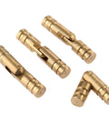 Stealth Copper Concealed Barrel Hinges Set 12 Pieces 20x4mm shown in detail for cabinet installation.