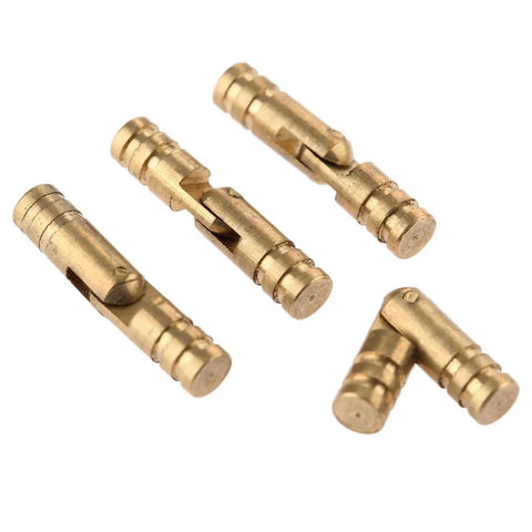 Stealth Copper Concealed Barrel Hinges Set 12 Pieces 20x4mm shown in detail for cabinet installation.
