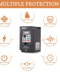 2.2kW 220V VFD Converter Single to 3-Phase Inverter Variable Frequency Drive showcasing multiple protection features
