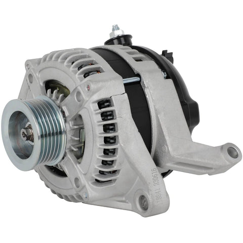 11240 Alternator Replacement For 2007 Chrysler Aspen 2007 Dodge Durango side view showing metal casing and pulley