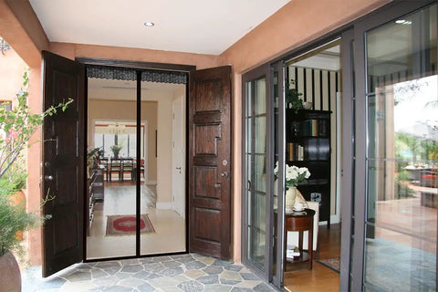 Screen Door Mesh For Patio And Sliding Doors With Magnetic Closure Fiberglass Net Curtain Keeps Bugs Out And Lets Fresh Air In