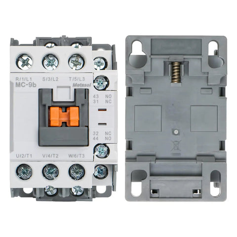 Three Pole Magnetic Contactor With 24V DC Coil 1NO1NC Auxiliary Contact DIN Rail Mount UL Certified 9A AC3 and 25A AC1 Load Rating