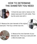 Instructions on measuring diameter for Aluminum Bike Seat Post 13.8 Inch 350mm With Micro Adjust Clamp