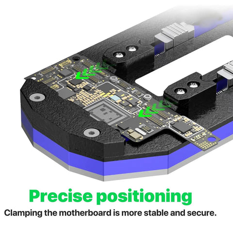 Beefy Pro Grade PCB Board Holder And Clamp For Soldering Dual Rail Push Clamp System with precise positioning feature