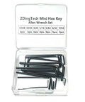 Mini Hex Key Set 21-Piece Imperial L Shape Allen Wrench Kit For Precision Fasteners in black oxide case