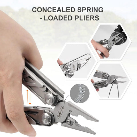 17 In 1 Stainless Steel Multitool With Self Locking Pliers And Pocket Knife Nylon Sheath EDC Survival Tool for camping