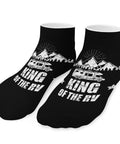 5 Pairs Ankle Socks For Running, Gym And RV Camping - Moisture-Wicking, Quick-Dry Athletic Socks with RV camping graphic design