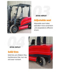 Electric Forklift 3 Ton With Hydraulic Lift System For Warehouse Use Heavy Duty Pallet Transport Workhorse For Factory Storage Loading Dock And Logistics Operations, adjustable seat and solid tires