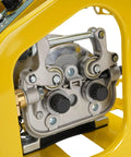 Close-up of steel double drive mechanism on CO2 MAG Welding Machine With Automatic Wire Feeder for heavy duty use.
