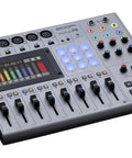 PodTrak P8 Podcast Recorder With Six XLR Inputs Six Headphone Outputs Phone Input Sound Pads Onboard Editing USB Audio