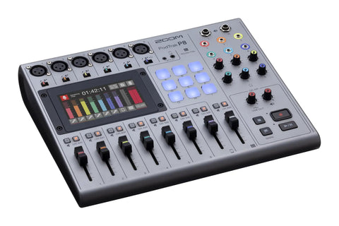 PodTrak P8 Podcast Recorder With Six XLR Inputs Six Headphone Outputs Phone Input Sound Pads Onboard Editing USB Audio