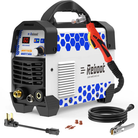Dual Voltage Plasma Cutter For 120 Volt And 240 Volt Systems 60 Amp Portable Metal Cutting Machine With Torch And Tips