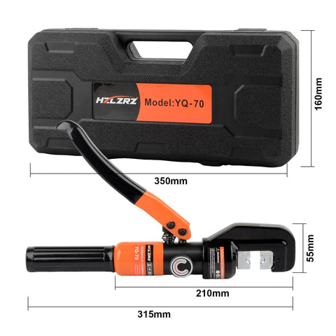 Hydraulic Crimping Tool Kit With 9 Die Sets For 12 AWG To 2/0 AWG Cables, Wire Rope Electrical Terminal And Battery Cable Crimper