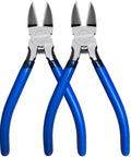 Two 6.5 Inch Flush Cutters Two Pack Pro Grade Ultra Sharp Spring Loaded Diagonal Side Cutters for Jewelry Making and Crafting