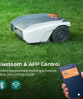 Ultra Quiet Robotic Lawn Mower With Bluetooth App For Hands Free Lawn Care Automating Up To 1500 Square Meters With Path Planning