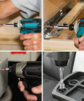 Compact 41 Piece 1/4 Inch Drive Mini Ratchet Wrench Set With Mini Socket Set And Screwdriver Bits in use for tight spaces