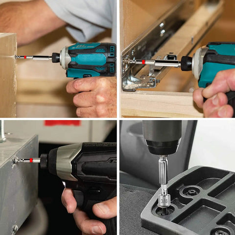 Compact 41 Piece 1/4 Inch Drive Mini Ratchet Wrench Set With Mini Socket Set And Screwdriver Bits in use for tight spaces