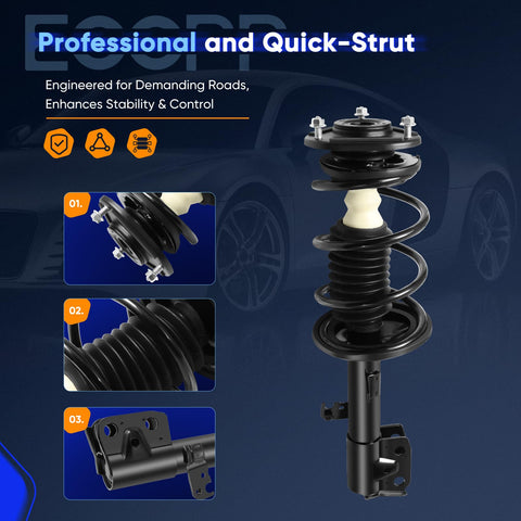 Beefed Up Complete Front Strut Assembly With Shock Absorber For Toyota Corolla 2009 2013 Matrix 2011 2013 Set Of 2 FWD