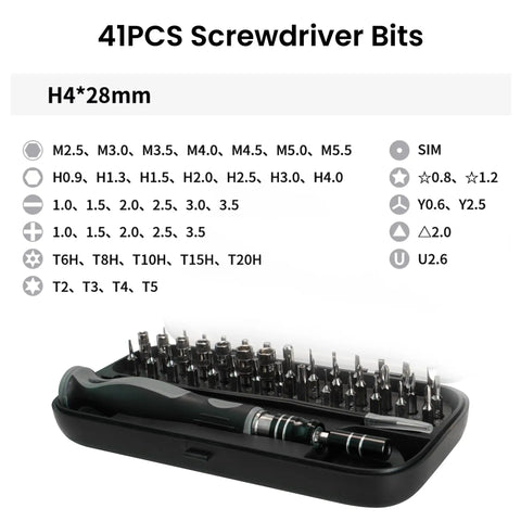 Pocket Precision Screwdriver Set 48 In 1 Magnetic Kit With CRV Bits for phones laptops cameras glasses watches displayed.