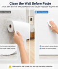 Clean the wall for Top Shelf 5Mm Thermal Foam Peel And Stick Wallpaper Roll to ensure proper adhesion and installation.