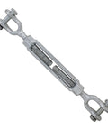 Rock Solid Jaw And Jaw Turnbuckles 500 Pack 1/2 X 6 Inch Hot Dipped Galvanized Heavy Duty UNC Thread Rigging Hardware, gray metal turnbuckle.
