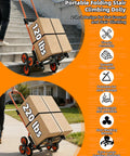 Stair Climbing Dolly With 220Lb Capacity Lightweight Hand Truck Cart With 10 Wheels And Telescoping Handle on stairs