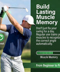 Golfer using Golf Wrist Training Aid Wrist Brace To Fix Wrist Angle And Alignment For A Clean Swing Game Changer For Beginners And Pros