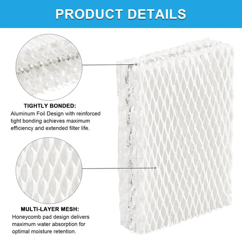 Four Pack WF813 Humidifier Wick Filter Replacement That Fits Equate EQWF813 EQ2119-UL Relion RCM-832 RCM-832N ProCare PCWF813 PCCM-832N Protec WF813 Duracraft DH-830 DH-832 HC-832 ACR-832 D13-C Cool Mist Humidifier