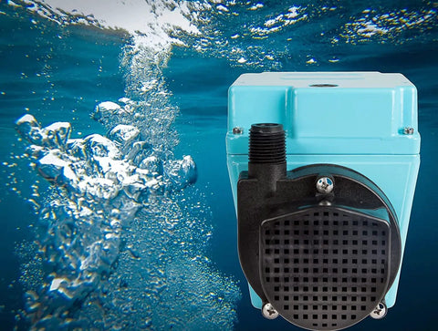 Dual Purpose Inline Or Submersible Pump 115V One Fifteenth HP 670 GPH Oil Filled Water Pump With 10 Ft Cord for water displays