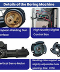 Components of Heavy Duty Portable Line Boring And Welding Machine Kit For On Site Excavator And Loader Chain Repair 110V 220V 100T
