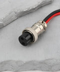 Close-up of Two Pin Core Radio Power Cable 1.2 Meter Long 12 V DC Lead For Kenwood TR 7400 VHF Transceiver Bench Ready Power Cable