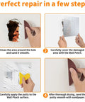 Steps to use Wall Patch Drywall Repair Kit 10 X 10 Inch Self Adhesive Mesh Patch For Quick Hole Fix In Walls And Ceilings No Mess