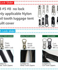 DIY Zipper Repair Kit With Replacement Sliders And Pulls, 252 Piece Zipper Slider Set With Installation Pliers, silver, black, and brass sliders