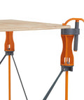 Centipede 6-Piece Riser Set For Work Stands Boosts Working Height To 36 Inches Easy 5-Minute Install Lifts Your Workbench Or Standing Desk Portable Orange CA0506 shown on legs with surface